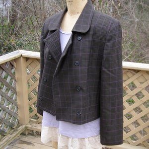 Amanda Smith lined wool jacket sz 10 houndstooth
